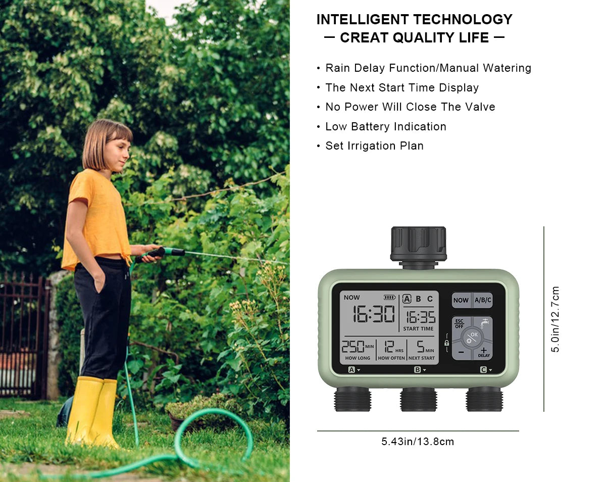 AquaSmart™ Pro – Trippelzons vattentimer