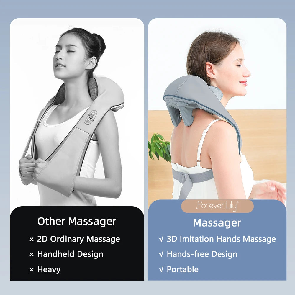 Nack- och axelmassagerare – Kraftfull och tyst