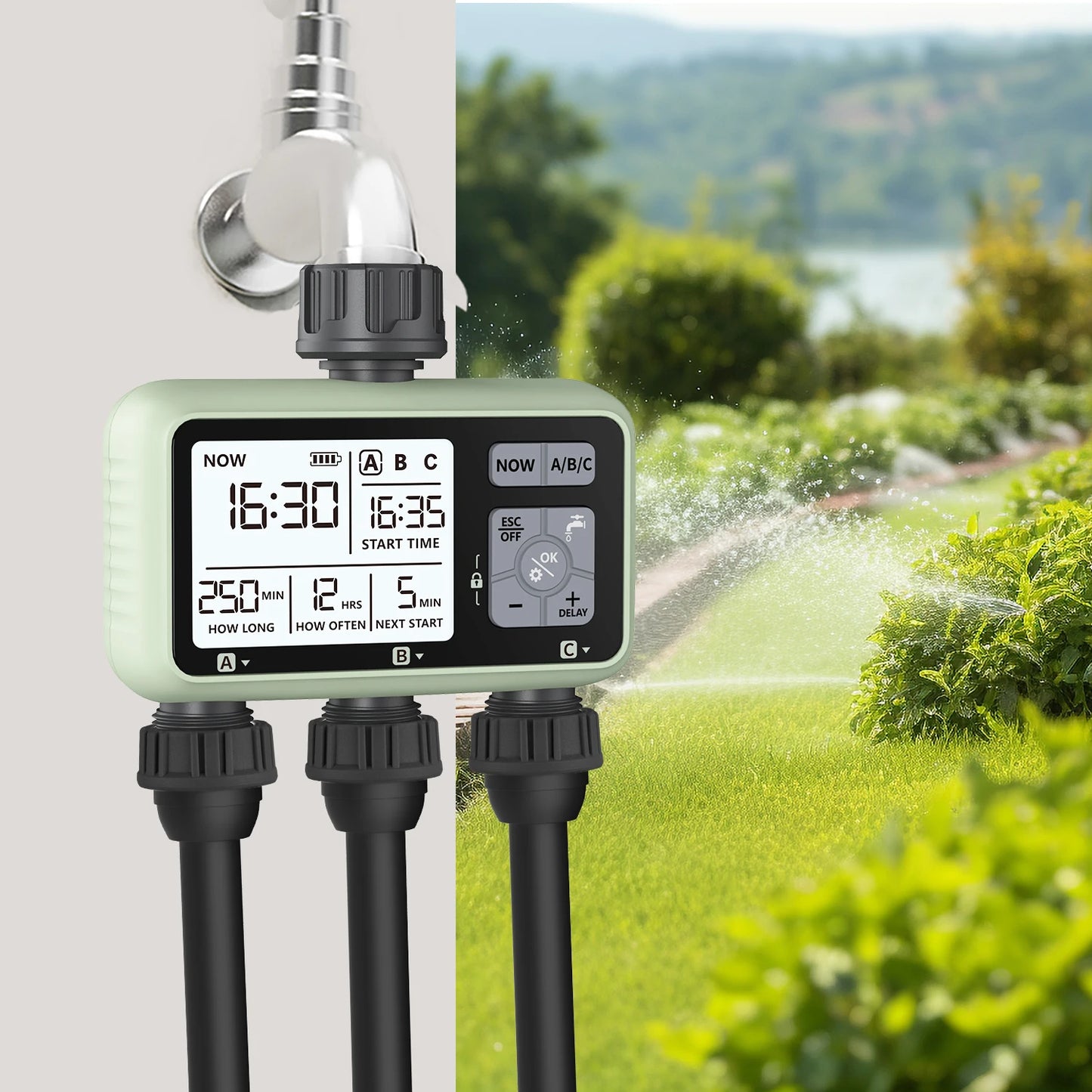 AquaSmart™ Pro – Trippelzons vattentimer