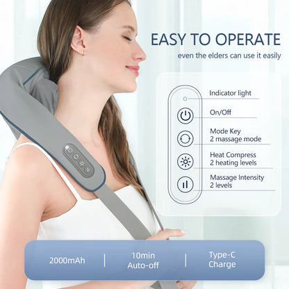 Nack- och axelmassagerare – Kraftfull och tyst